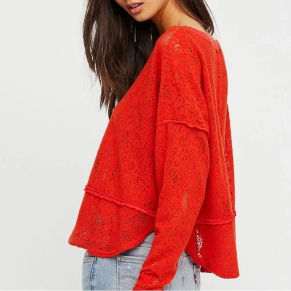 Free people not cold in this‎ top. In red. NWOT. Retsil 68